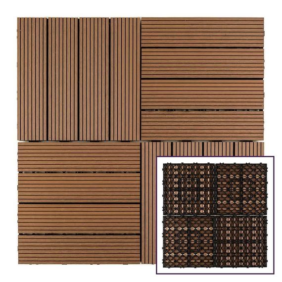 Композитна плитка WPC натуральне дерево 30*30CM*2СM (D) SW-00001711 | Зображення 5