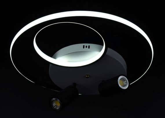 Люстра світлодіодна стельова LED світильник для квартири на стелю лед 26536 Чорний 15х50х50 см. | Зображення 2