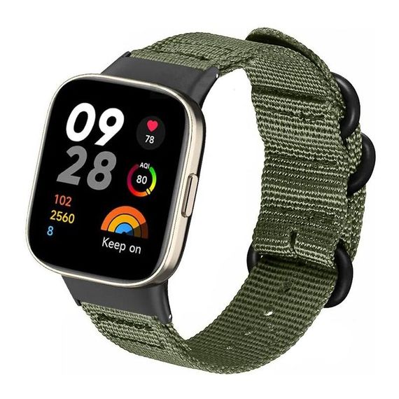 Нейлоновый ремешок Primo Traveller для часов Xiaomi Redmi Watch 3 - Army Green | Зображення 1