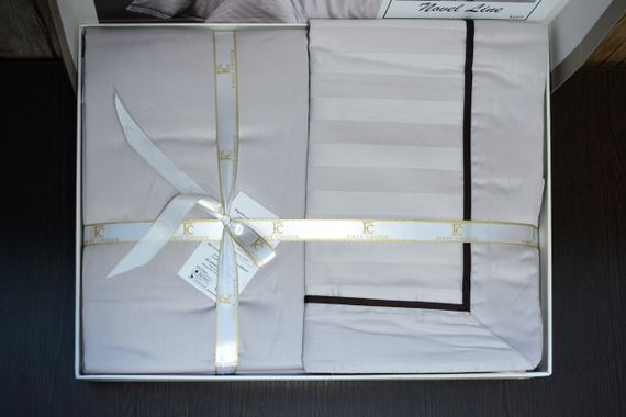 Постільна білизна First Choice Deluxe Satin 160 х 220 см Novel Line Sand | Зображення 3