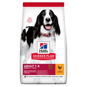 Корм Hill's Science Plan Canine Adult Medium Breed Chicken сухой с курицей для собак средних пород 2.5 кг
