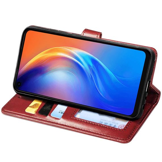 Шкіряний чохол-книжка GETMAN Gallant (PU) для TECNO Camon 16 SE Червоний | Зображення 3