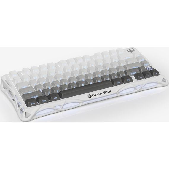 Клавіатура GravaStar Mercury K1 TKL Wireless/Bluetooth/USB UA White (GSK1_GWHT) | Зображення 2