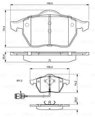 Колодки гальмівні дискові AUDI 100 (44, 44Q, C3, 4A, C4) передн.  BOSCH (0986460937) | Зображення 6