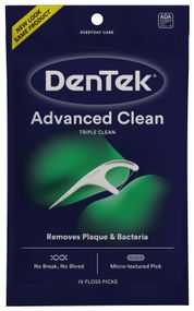 Флоc-зубочистки DenTek Triple Clean Floss Picks потрійне очищення, 75 шт.
