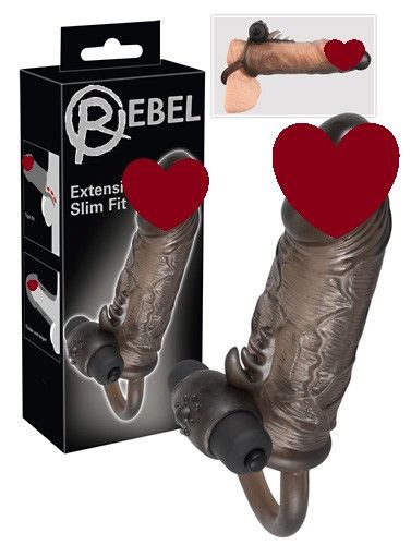 Насадка для подовження з вібрацією для клітора (16см) sexstyle