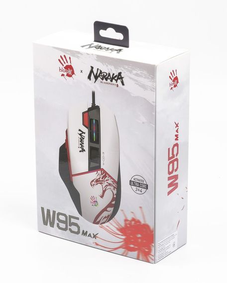Миша ігрова A4Tech W95 Max Bloody, колір білий+чорний, активоване ПЗ | Зображення 3