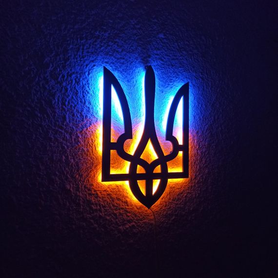 Панно декоративная картина на стену Трезубец классический LED подсветка 210x300 acr-p000079 | Зображення 1