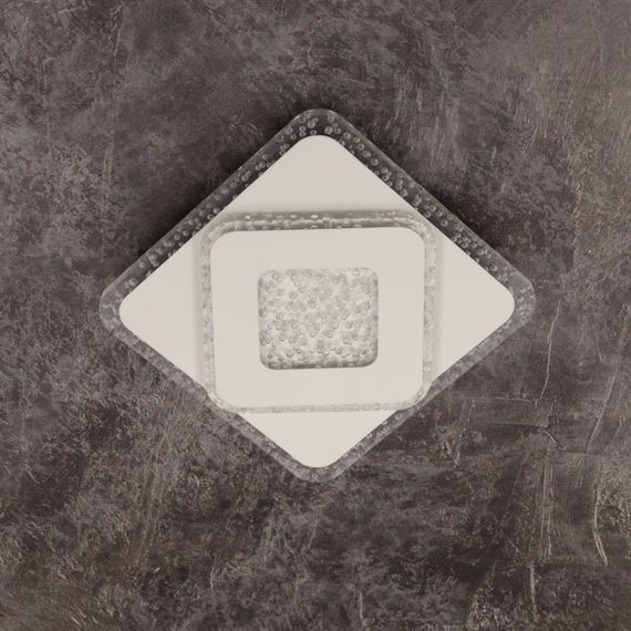 Сучасний квадратний світильник стельовий LED для кімнати кухні ванної 25122 Білий 4х20х20 см. | Зображення 3