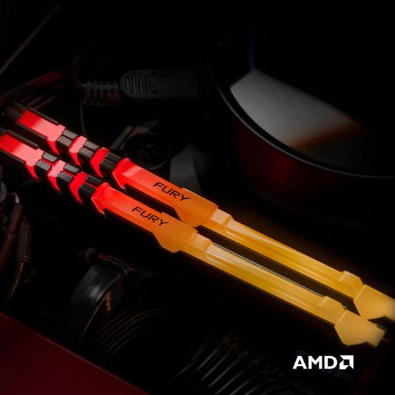 Пам&#039;ять ПК Kingston DDR4 32GB 3600 FURY Beast RGB KF436C18BB2A/32 | Зображення 1