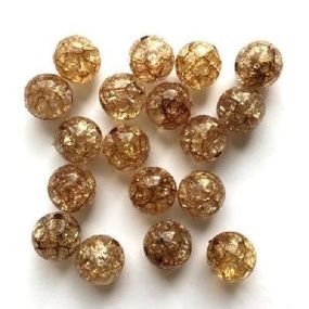 Намистини бите скло 10 мм 100 грам 75-80 шт. Коричневий (11114144)