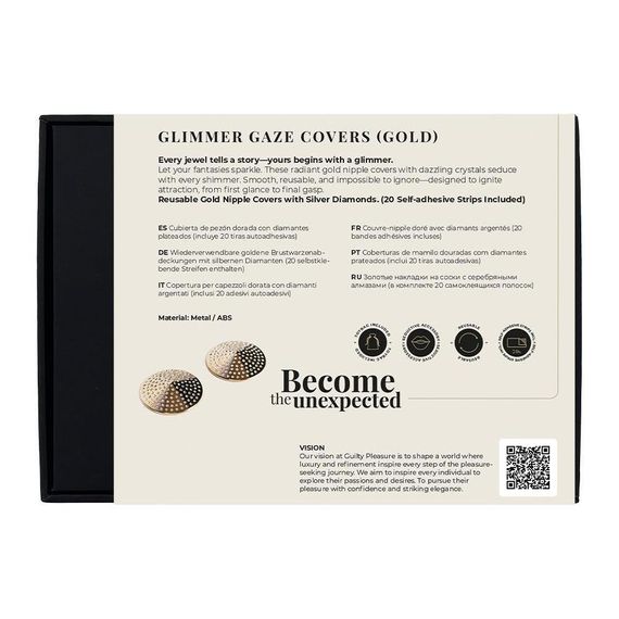 Пэстисы на соски Guilty Pleasure Noir Taille, золотые Sex Aura | Зображення 5