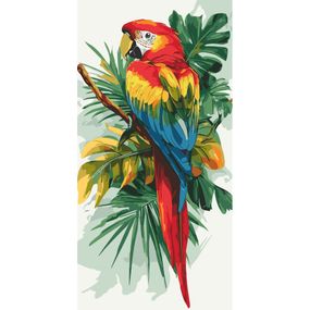 Картина по номерам "Яркий ара" 11721-AC 40х80 см