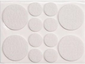 Протектор самоклеючий повстяний VOREL, Ø=20,38мм, набір 12шт. [60/720] VR-74838