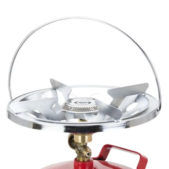 Газовий балон Пропан УКП-83 з пальником 5 л, Туристичний газовий балон з пальником червоний,5 літрів | Зображення 1