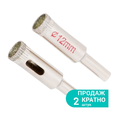 Коронка алмазна по керамиці та склу d12мм SIGMA