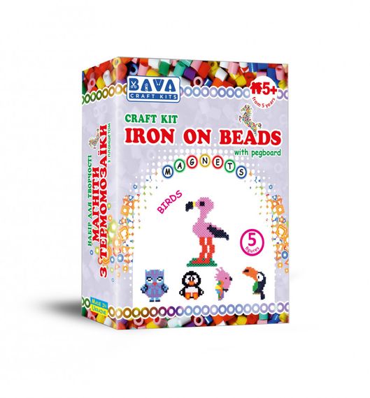 Магниты с термомозаики "Птицы" (TM-005) набор для творчества