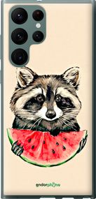 Чохол на Samsung Galaxy S22 Ultra Єнотик з кавуном "4605u-2500-2448"