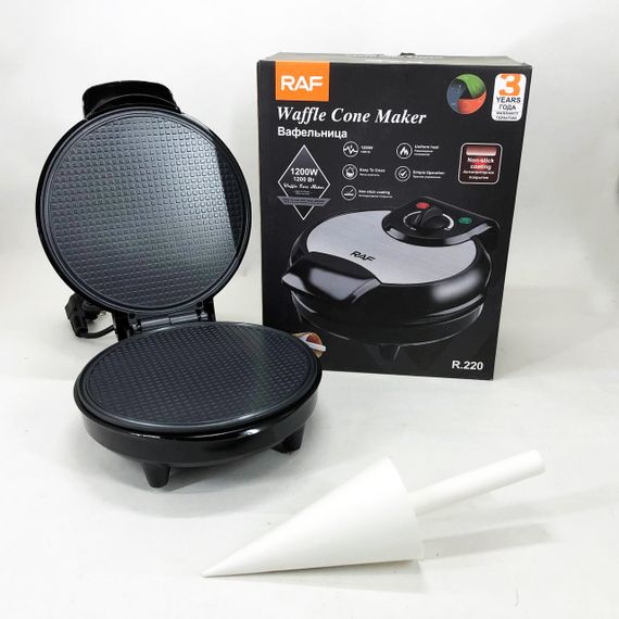 Вафельниця для пишних вафель RAF, Електронна вафельниця, Дешева вафельниця для ріжків LU-85 | Зображення 2