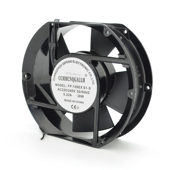Кулер для охлаждения серверных БП FP-108EX-S1-S DC sleeve fan 2pin под пайку - 172*150*51мм, 220V/0,22A, 2600об/мин, 38W