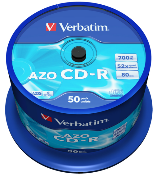 Диск Verbatim CD-R 700Mb 52x Cake 50 Cryst (43343)