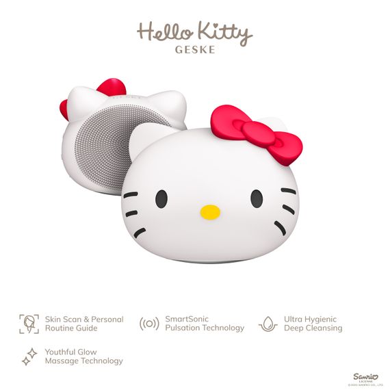 Ультразвукова щітка для обличчя GESKE Sonic Facial Brush 4в1 by Hello Kitty | Зображення 1