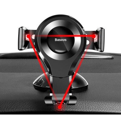 Универсальный автодержатель Baseus Osculum Type Gravity Car Mount Black (SUYL-XP01) | Зображення 4