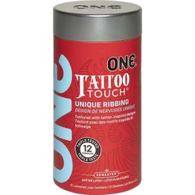 Набор презервативов с рельефом в виде тату ONE Tattoo Touch ассорти (цена за упаковку, 12 шт.) sexstyle