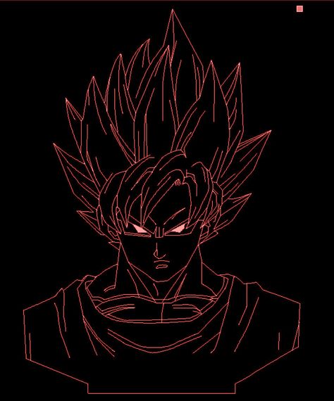 Акриловый светильник-ночник Сон Гоку красный tty-n000445