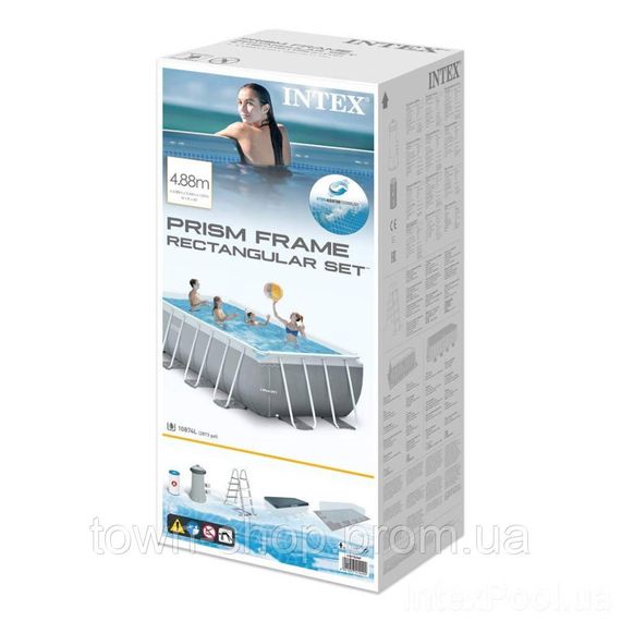 Бассейн каркасный Intex 26792 (488-244-107см), 10874 л | Зображення 1