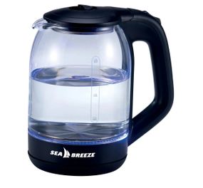 Електрочайник скляний Sea Breeze SB-014, 1.8 л, 1500 Вт, з підсвіткою