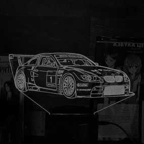 Акриловый светильник-ночник BMW M3 GT2 суперкар белый tty-n002232