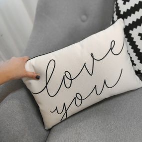 Подушка интерьерная с мешковины Love you 45x32 (43PHB_21L001)