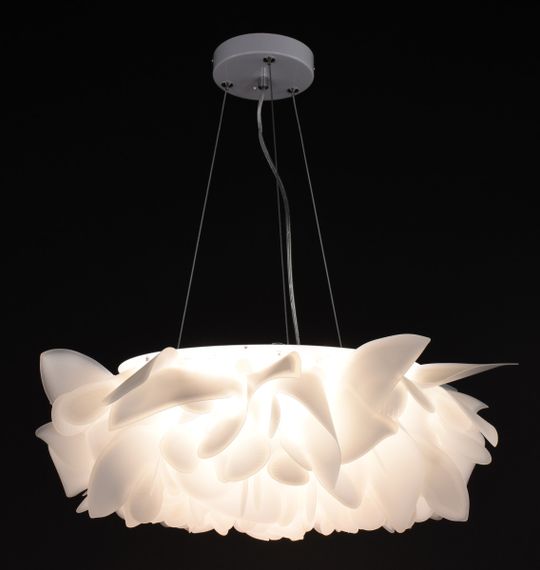 Люстра світлодіодна підвісна LED світильник для квартири на стелю лед 27638 Білий 25-180х50х50 см. | Зображення 4