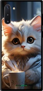Чохол на Samsung Galaxy Note 10 Білий кіт "5646b-1718-2448"