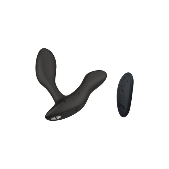 Смарт-вібромасажер простати We-Vibe Vector+ CHARCOAL BLACK, пульт ДК, регульований кут нахилу Sex Aura