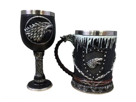 Подарунковий набір  Чашка Келих 3D Гра Престолів Game Of Thrones Winter Is Coming Stark Старк | Зображення 1