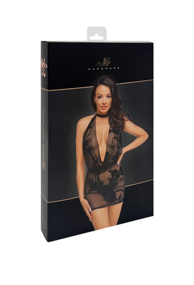 Платье Noir Handmade F313 Mythos, XXL, black, прозрачное, мини, открытая спина, декор из стразов | Зображення 6