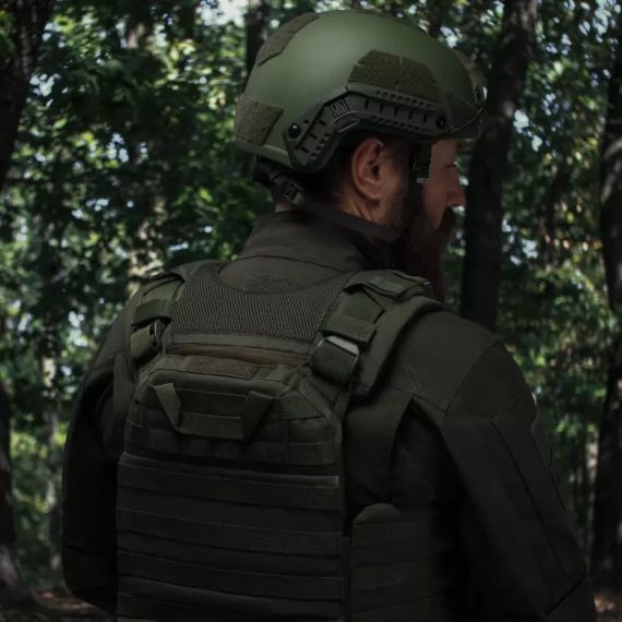 Демпфер плечовий Ukrarmor для плитоноски, накладки плечові амортизуючі Cordura, тактичний ЗСУ, страйкбол, колір Олива | Зображення 4