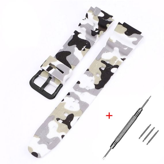 Ремінець для Casio G-Shock AQ-S800/AE-1200 Camo White BK