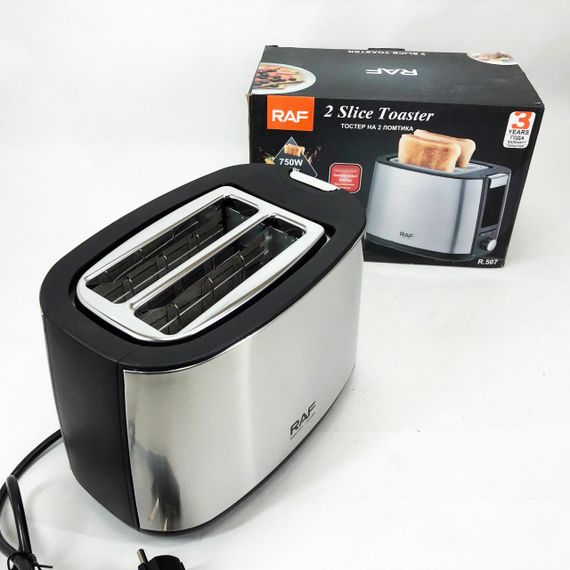 Тостер съемный поддон для крошек RAF, Бюджетный тостер на кухню хороший в подарок NP-94 | Зображення 6