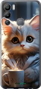Чохол на Infinix Hot 12i Білий кіт "5646u-2863-2448"
