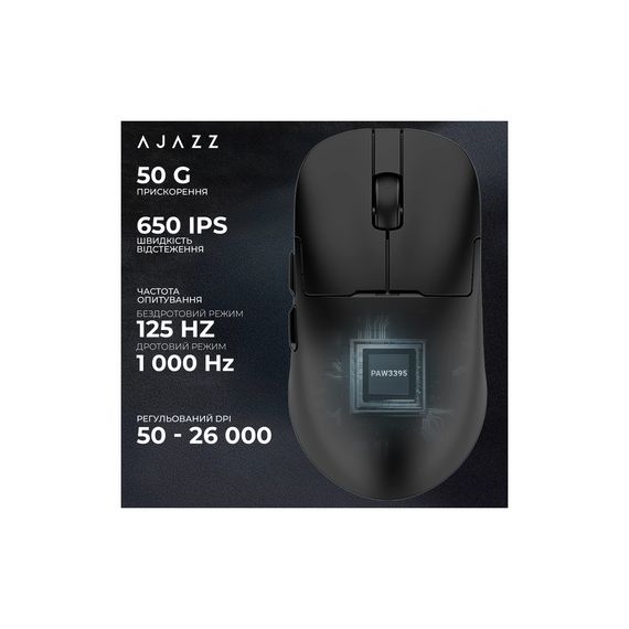 Мишка Ajazz AJ159PRO Wireless/Bluetooth/USB Charging Dock Black (AJ159-PRO-B) | Зображення 9