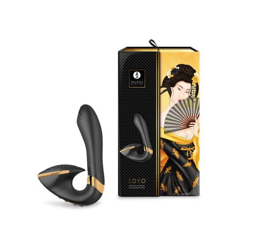 Вагинально-клиторальный вибратор Shunga Soyo Black Sex Aura | Зображення 5