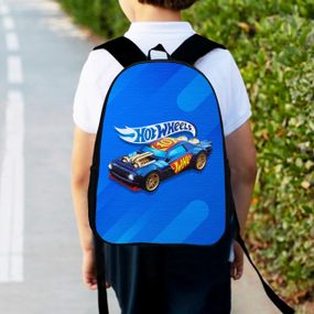 Рюкзак детский  Хот Вилс "Hot Wheels" 34х27см,городской ранец для мальчика с принтом (00395)
