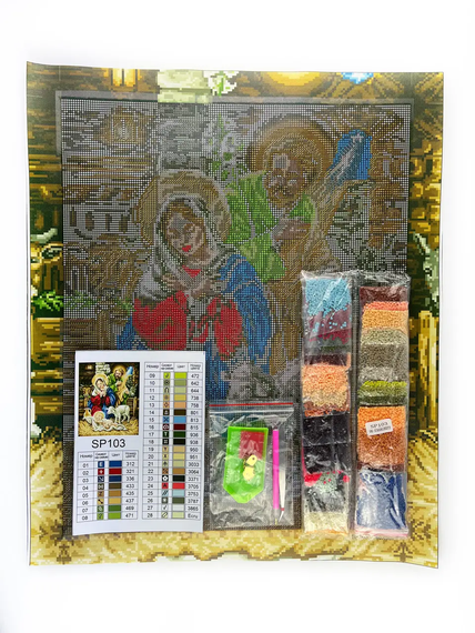 Алмазна мозаїка Ікона Різдво Ісуса 40х50 см ColorArt SP103 | Зображення 2