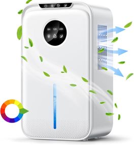 Осушитель воздуха электрический, портативный, 2200 мл, для дома с шлангом, таймером, ночным режимом, белый