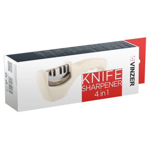 Точилка для ножів Vinzer Ivory 4 в 1 50533 5х8х21.5 см слонова кістка | Зображення 2
