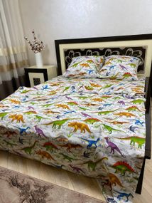 Комплект постельного белья Soft полуторный Динозавры 150х215 см