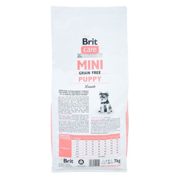 Корм сухий Brit Care Grain Free Mini Puppy Lamb для цуценят та молодих собак мініатюрних порід з ягням 7 кг | Зображення 2